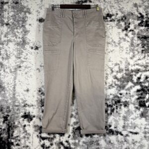 Democracy Ab Technology Pants Womens Size‎ 12 Beige Cargo Pocket Stretch